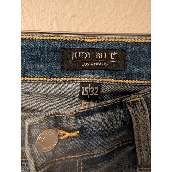 Judy Blue Womens Light‎ Wash Distressed Skinny Jeans Size 32 Blue Grunge Rocker - Picture 4 of 11